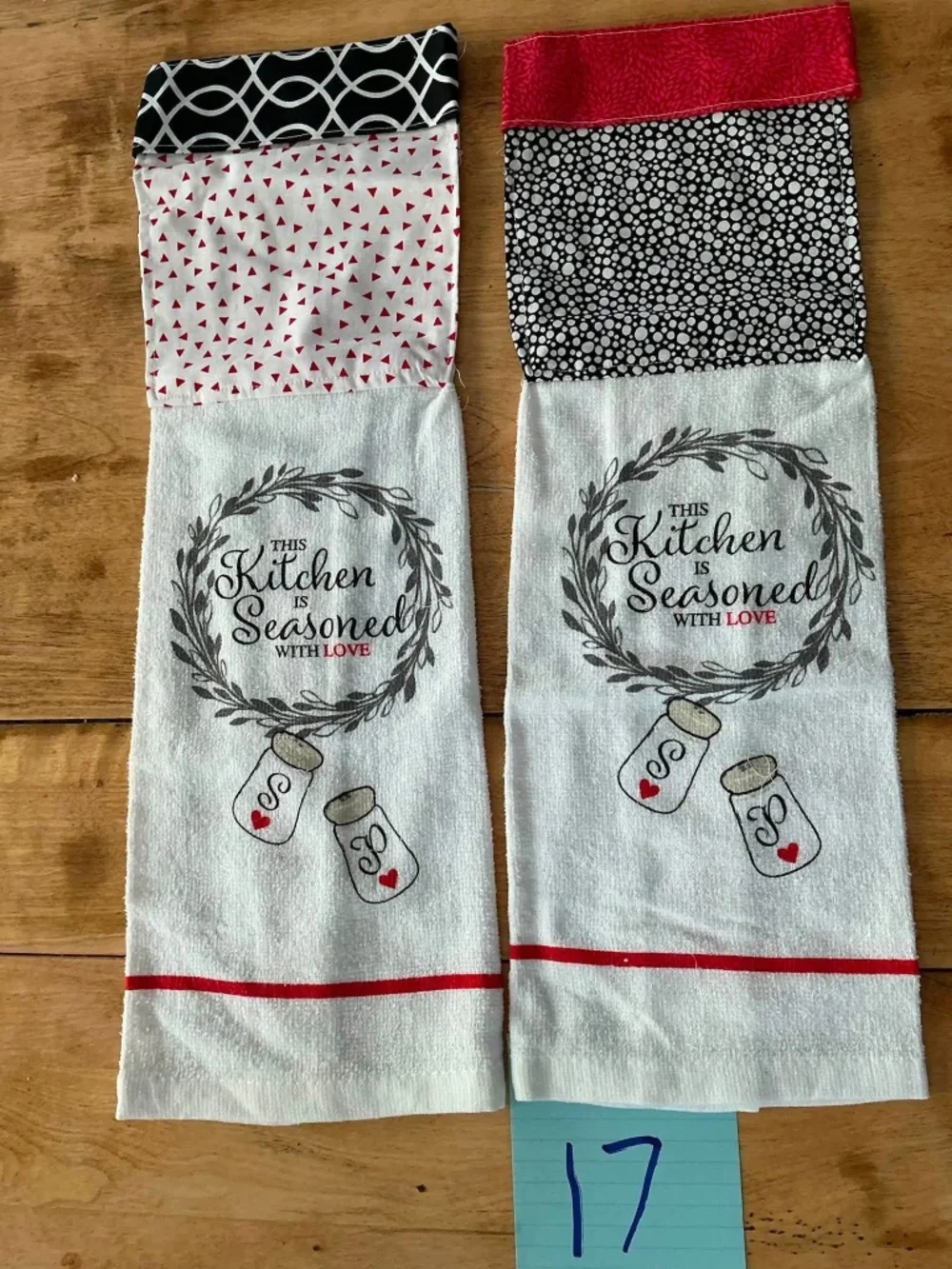 🖤 Handmade Hanging Kitchen Towel Set